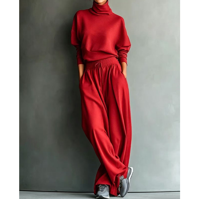 Phylles – Set Din Două Piese cu Guler înalt și Pantaloni cu Croi Larg