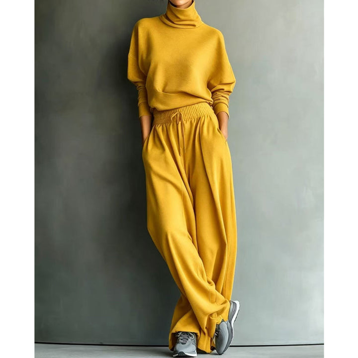 Phylles – Set Din Două Piese cu Guler înalt și Pantaloni cu Croi Larg