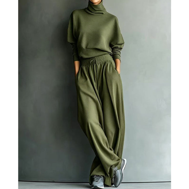 Phylles – Set Din Două Piese cu Guler înalt și Pantaloni cu Croi Larg