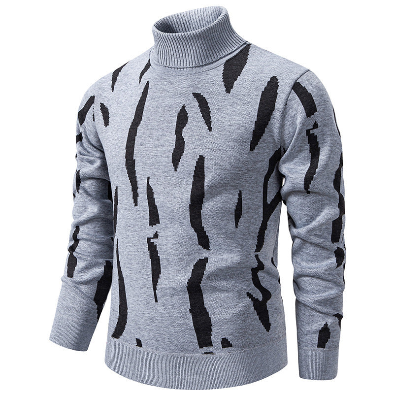 Tyrel – Pulover Casual Din Tricot Cu Imprimeu Abstract
