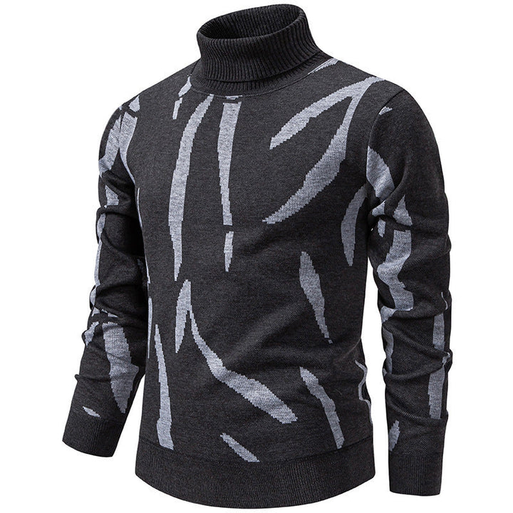 Tyrel – Pulover Casual Din Tricot Cu Imprimeu Abstract