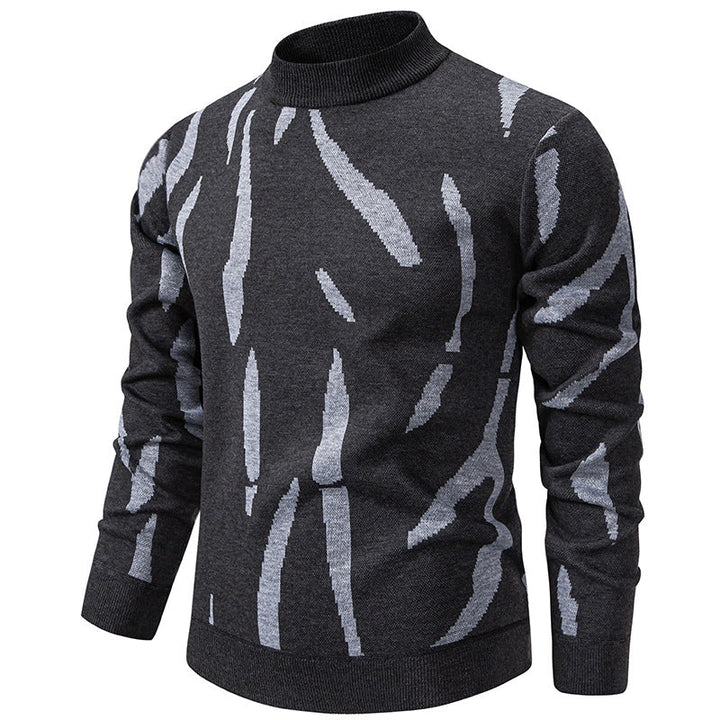 Tyrel – Pulover Casual Din Tricot Cu Imprimeu Abstract