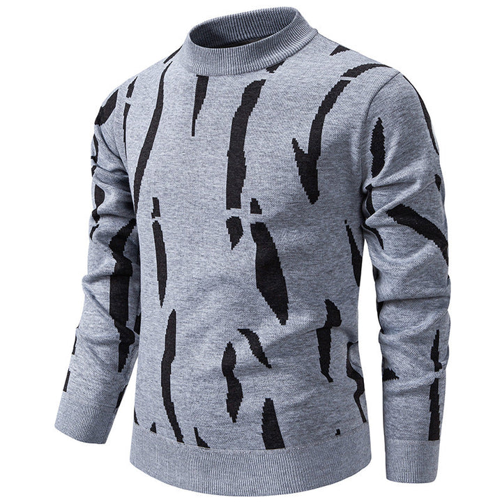 Tyrel – Pulover Casual Din Tricot Cu Imprimeu Abstract