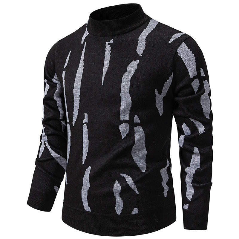 Tyrel – Pulover Casual Din Tricot Cu Imprimeu Abstract
