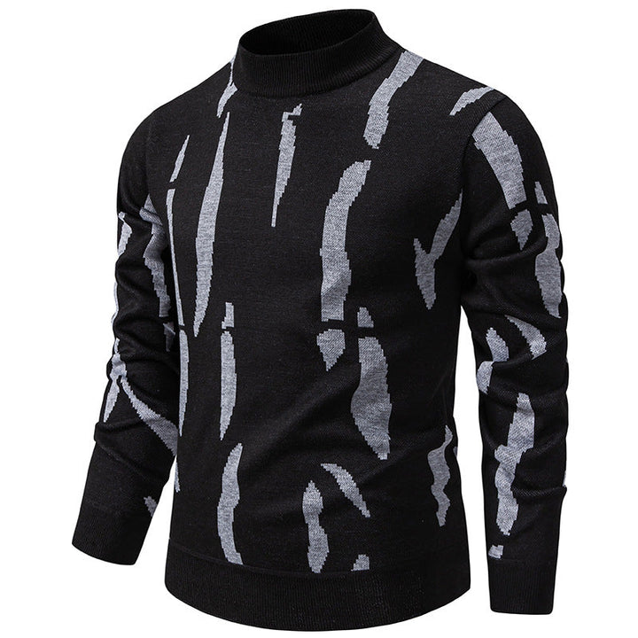 Tyrel – Pulover Casual Din Tricot Cu Imprimeu Abstract