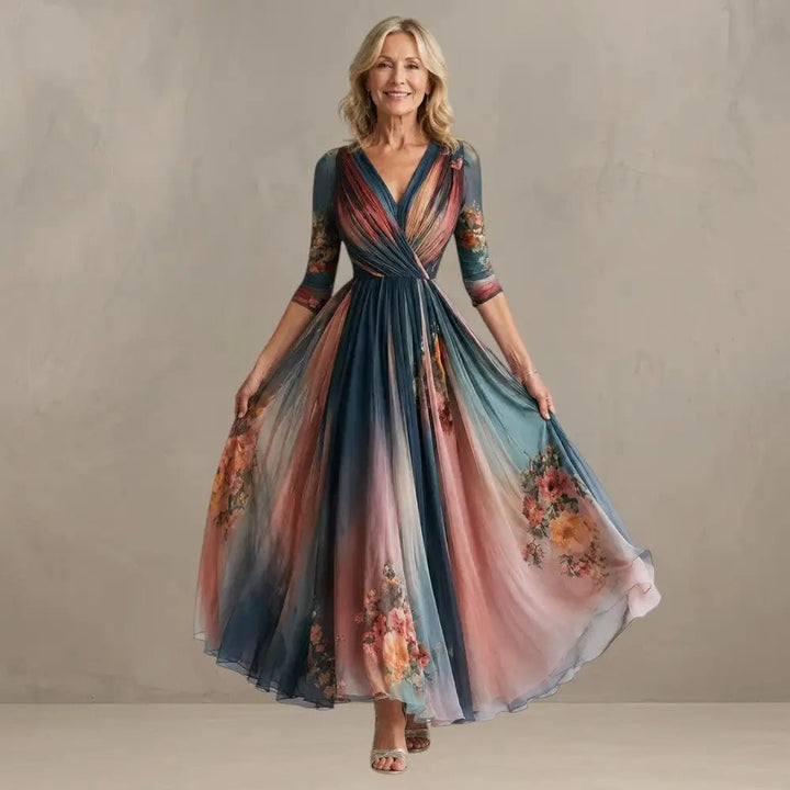 Willemse – Rochie Boemă cu Imprimeu Floral Maxi