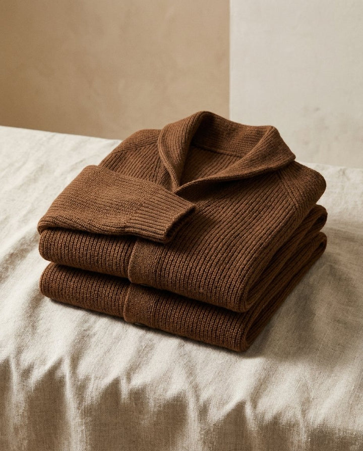 Jirri – Cardigan din tricot cu guler șal și nasturi