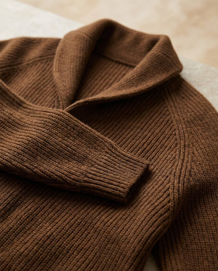 Jirri – Cardigan din tricot cu guler șal și nasturi
