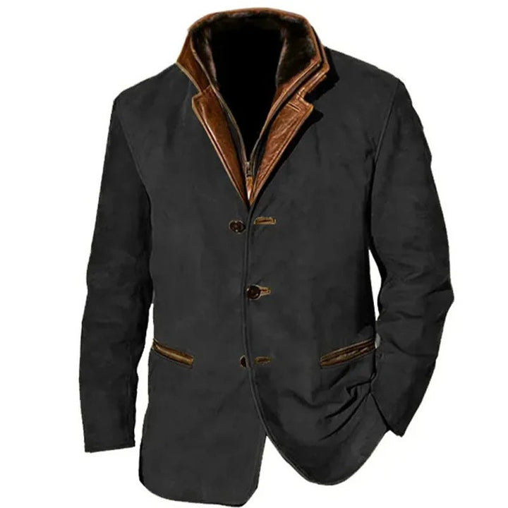 Cesario - Jacheta Casică Din Piele Vintage