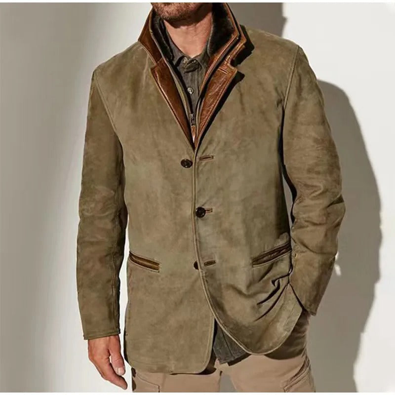 Cesario - Jacheta Casică Din Piele Vintage