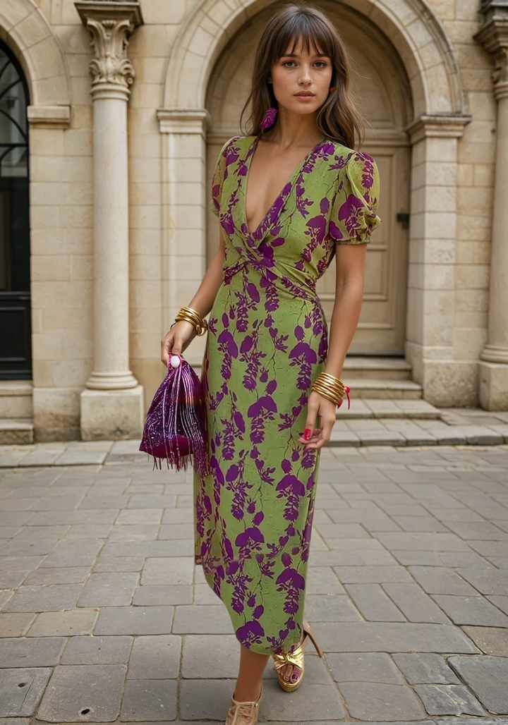 Molly - Rochie Elegantă cu Imprimeu Floral