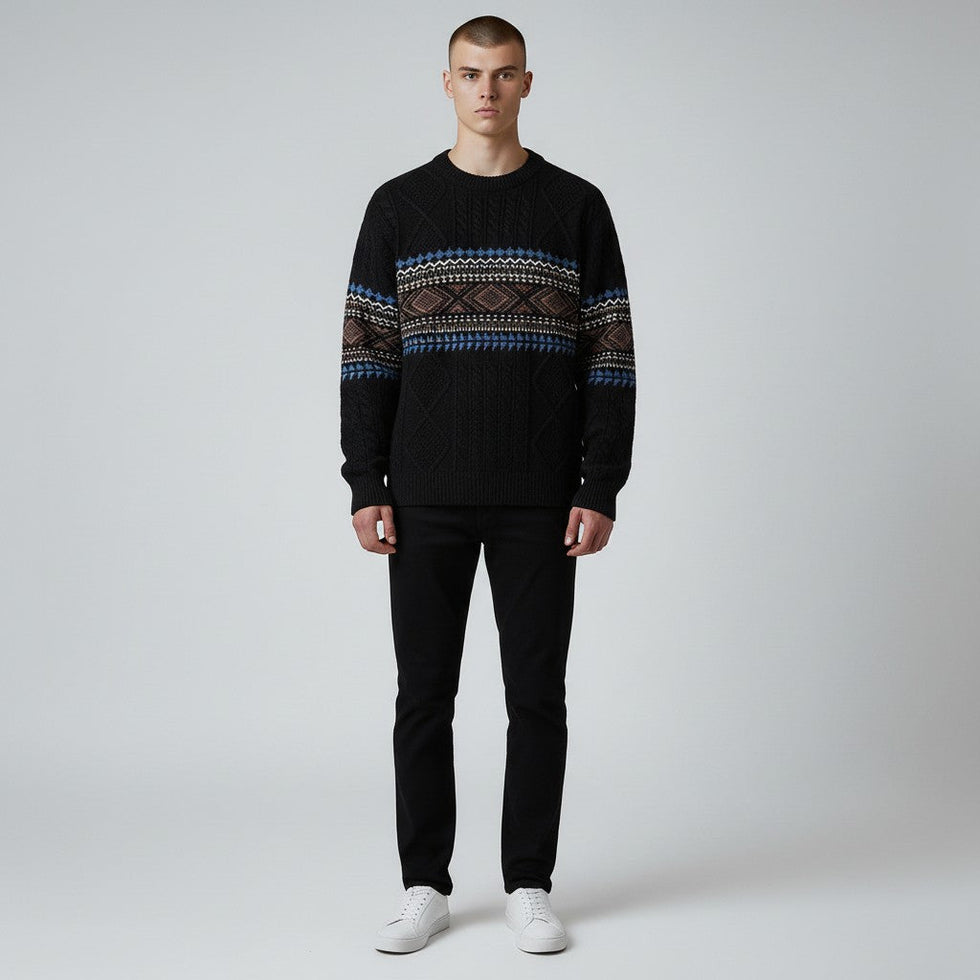 Isidoro - Pulover Confortabil Din Tricot Nordic