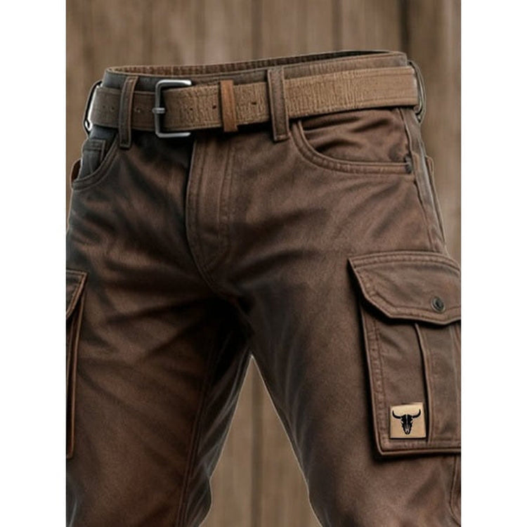 Jaeff - Pantaloni Cargo Casual Cu Croială Slim-Fit