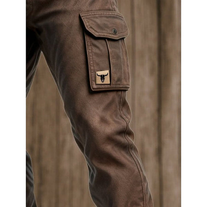 Jaeff - Pantaloni Cargo Casual Cu Croială Slim-Fit