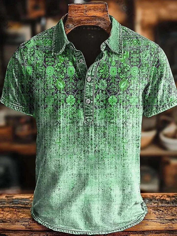 Vishal - Tricou Polo Retro Cu Efect De Degrade
