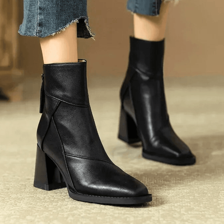 Einav - Cizme Retro Cu Toc Gros în Stil Britanic