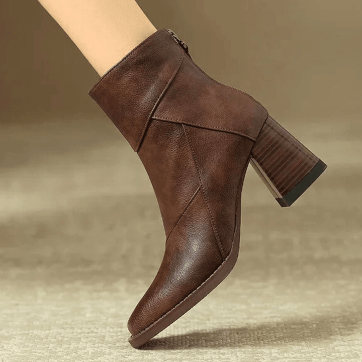 Einav - Cizme Retro Cu Toc Gros în Stil Britanic