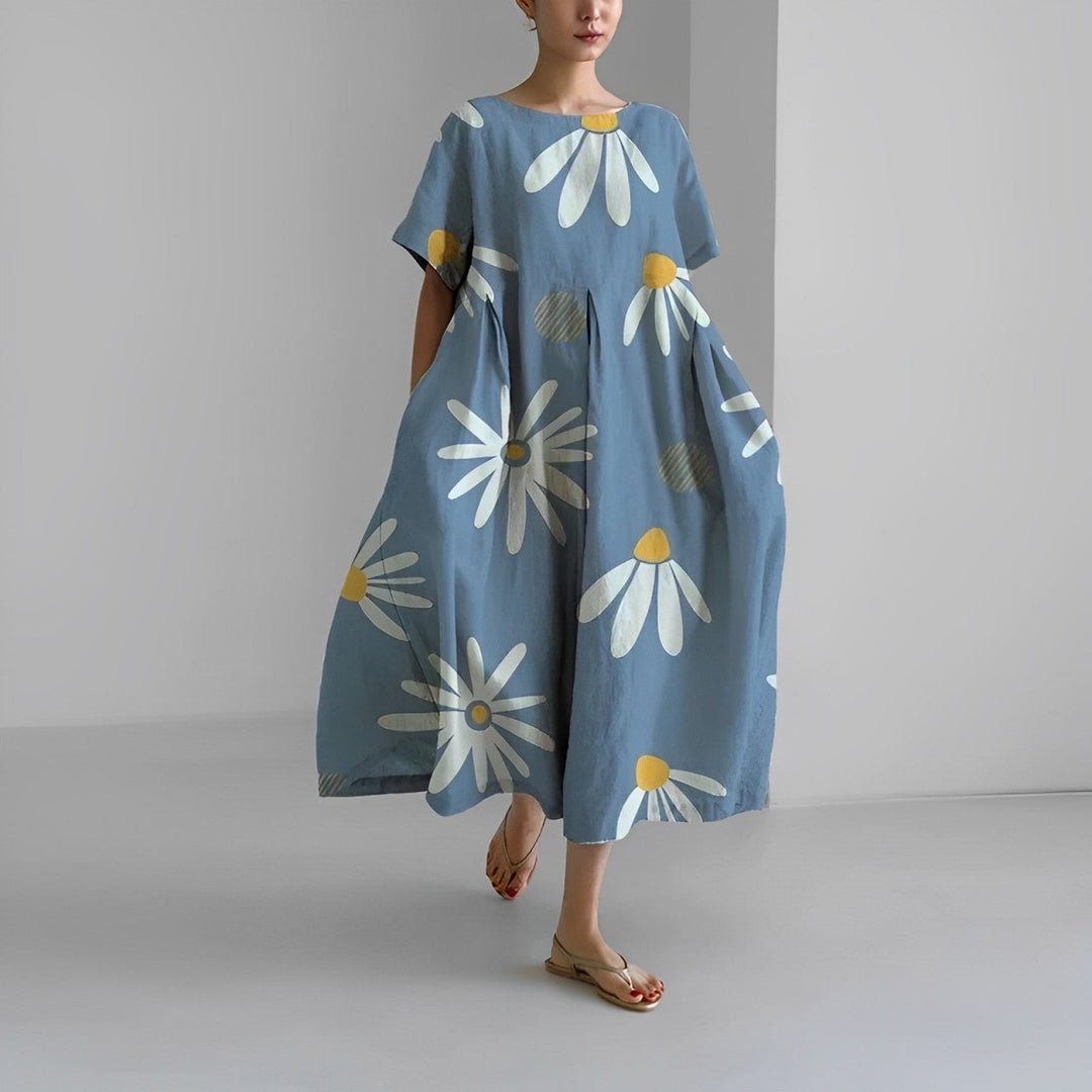 Adelia - Rochie Boemă cu Imprimeu Floral