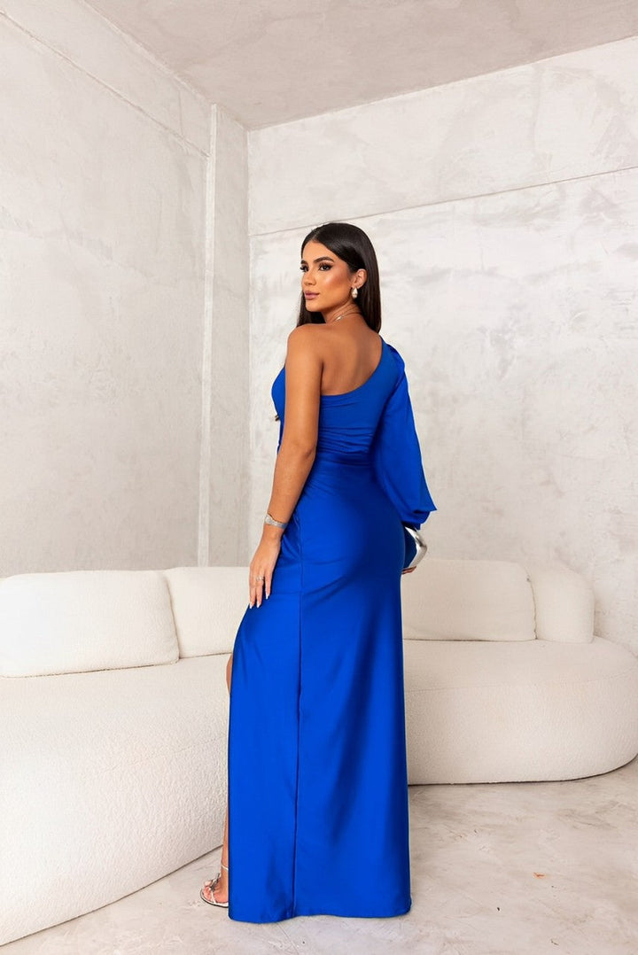 Naida - Rochie Lungă fără Mâneci, cu Decolteu Adânc