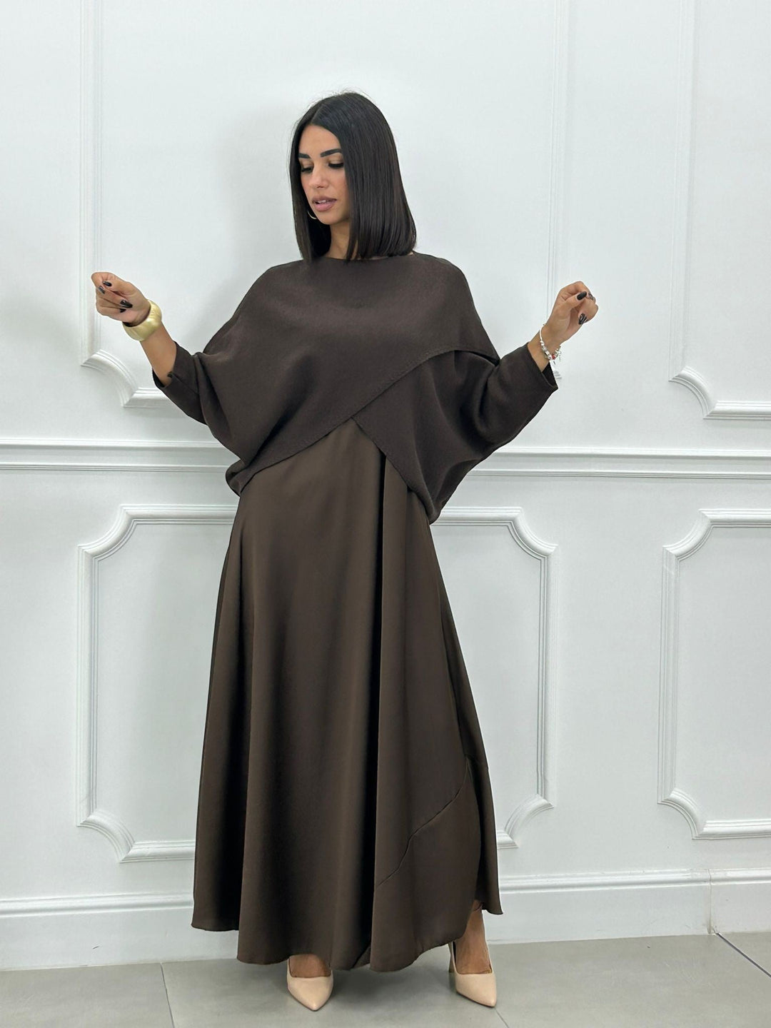 Lorelei - Rochie Lungă Elegantă și Top Asimetric