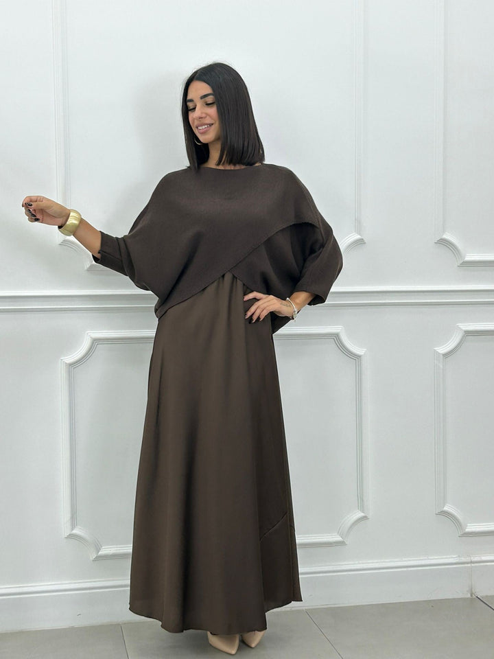 Lorelei - Rochie Lungă Elegantă și Top Asimetric