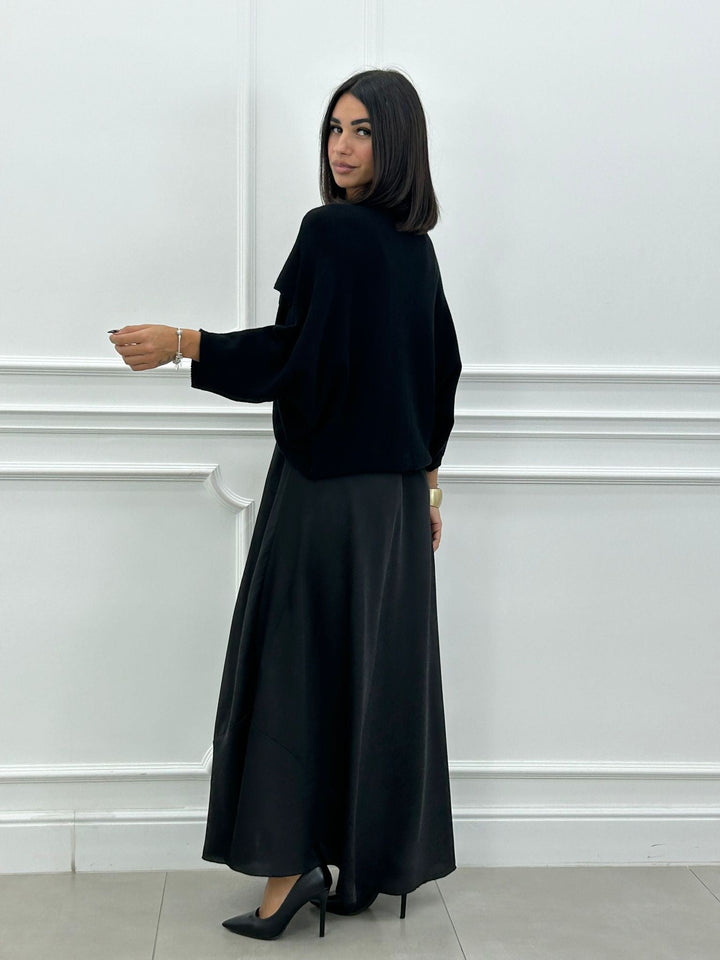 Lorelei - Rochie Lungă Elegantă și Top Asimetric