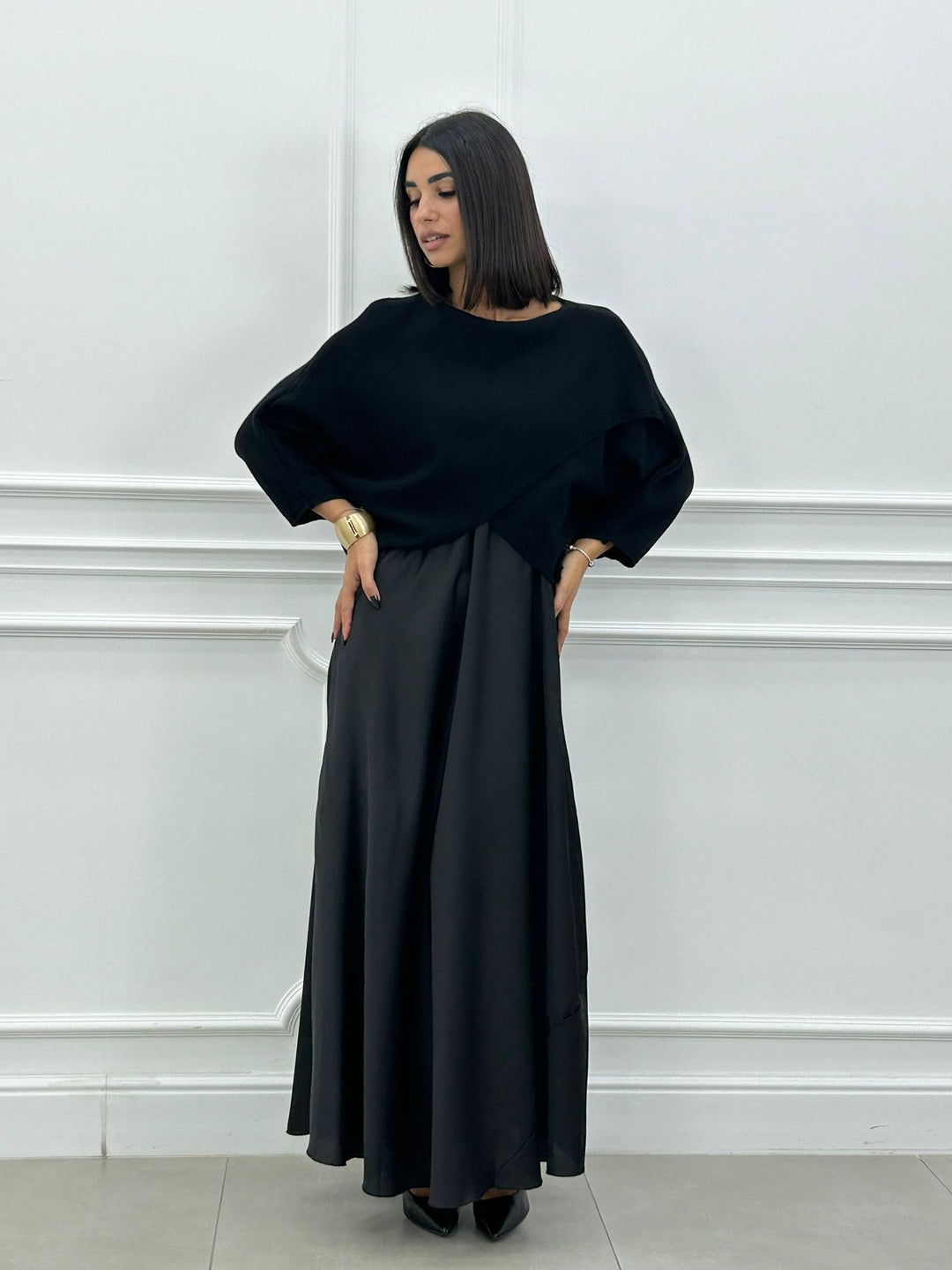 Lorelei - Rochie Lungă Elegantă și Top Asimetric