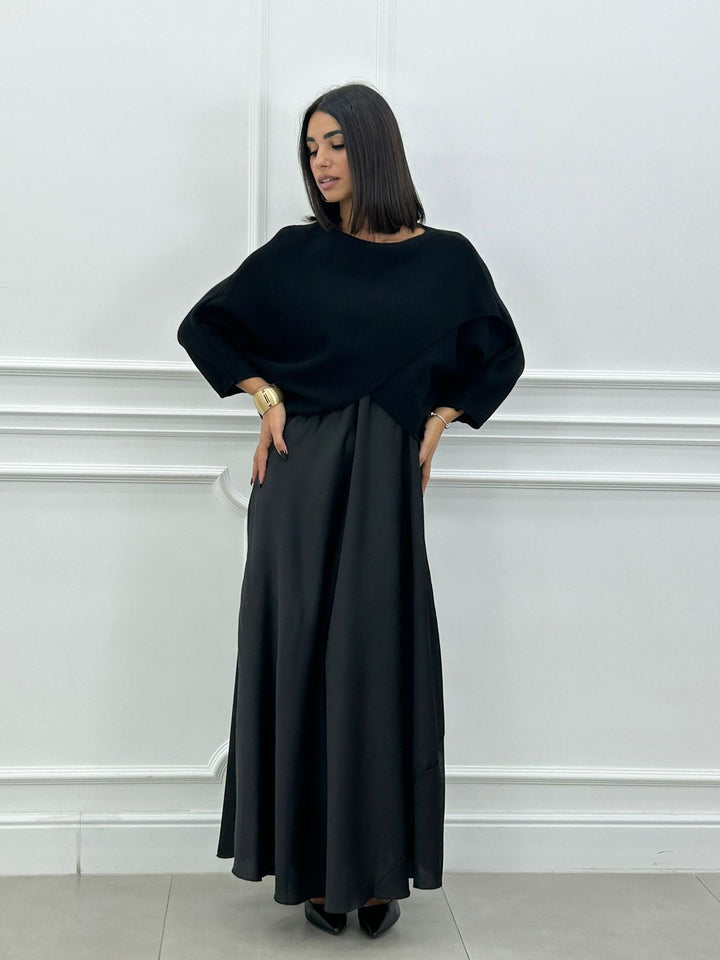 Lorelei - Rochie Lungă Elegantă și Top Asimetric