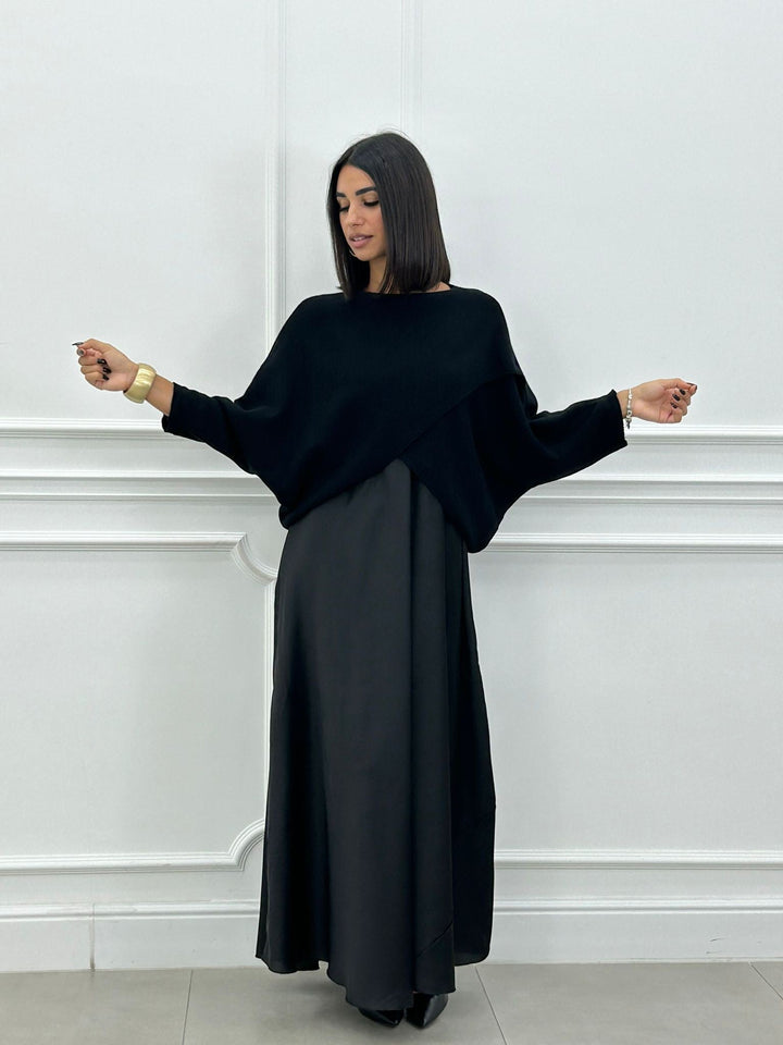 Lorelei - Rochie Lungă Elegantă și Top Asimetric